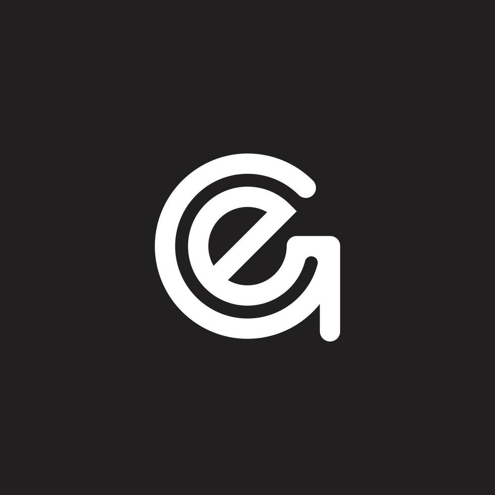 Abstract initial letter GE EG logo design template - . vector