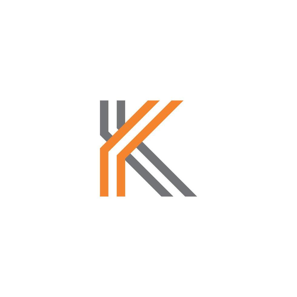 Alphabet letter logo initials monogram icon K, KK. vector