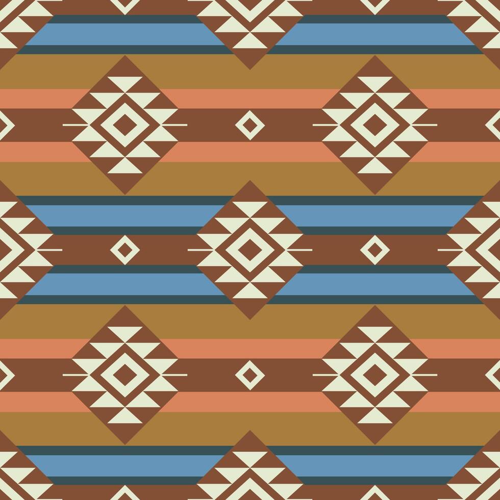 Native American geometric stripes pattern. Aztec southwestern boho geometric stripes seamless pattern. Aztec southwestern pattern use for fabric, textile, home decoration elements, upholstery. vector