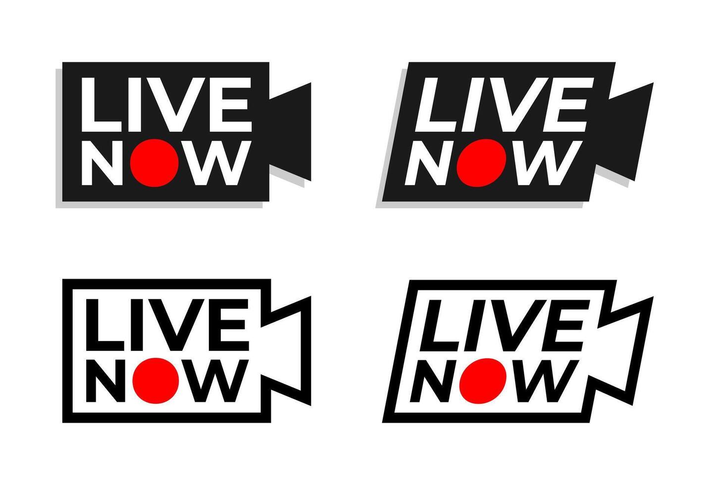 live now camera icon. icon for live streaming. live broadcasting icon set. vector