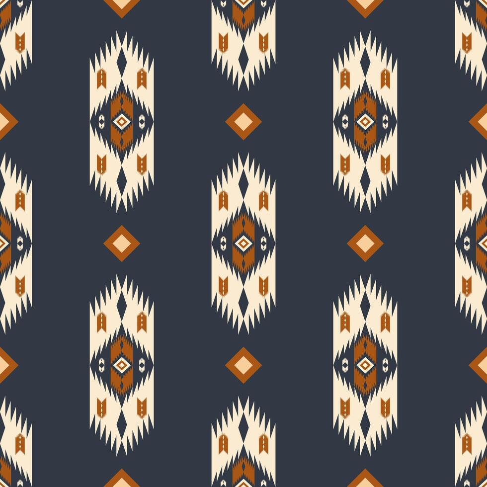 Aztec geometric motif pattern. Colorful aztec southwestern geometric shape seamless pattern. Ethnic geometric pattern use for fabric, textile, home decoration elements, upholstery, wrapping. vector