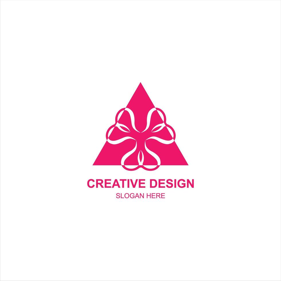 creative logo flower icon with illustration vector