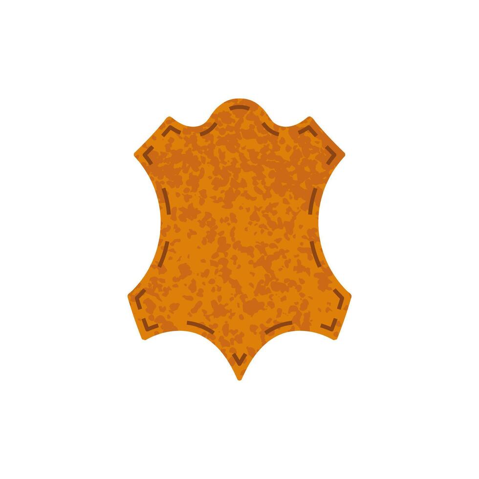 Colorful Textured Illustration of Piece of Genuine Leather Isolated on White Background vector