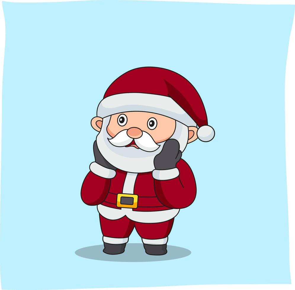 santa christmas decoration, suitable for background vector