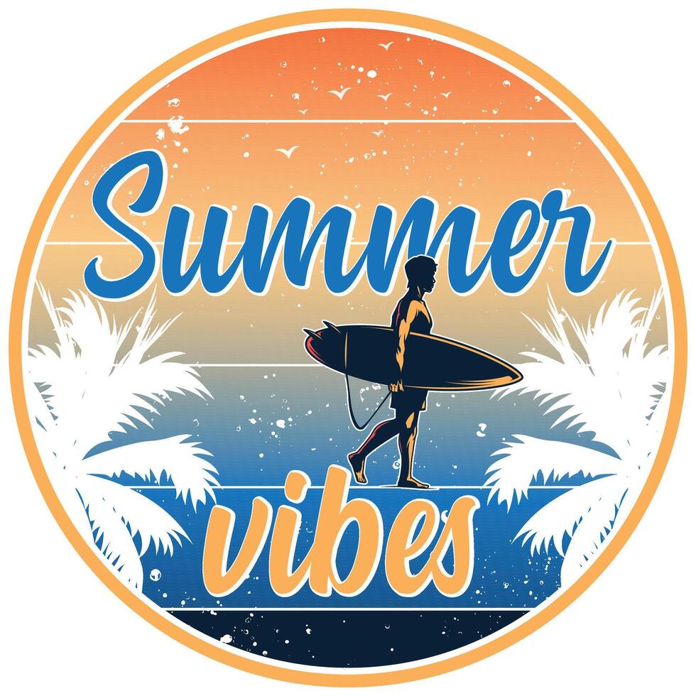 summer t shirt design vector
