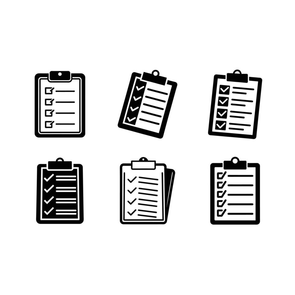 Survey Checklist - Linocut Silhouette Design vector