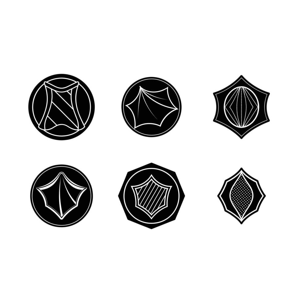 Nylon Fabric Icon, and Linocut Silhouette Design vector