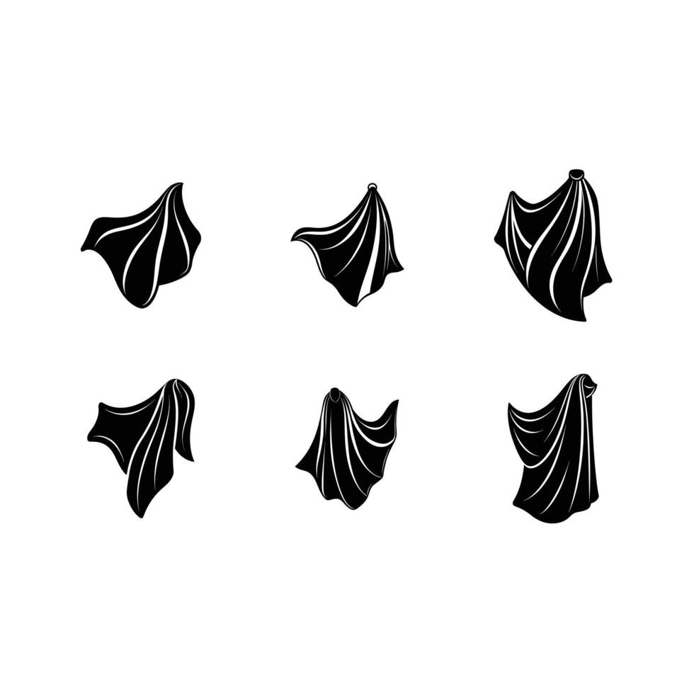 Silk Fabric Icon - and Linocut Silhouette Design vector