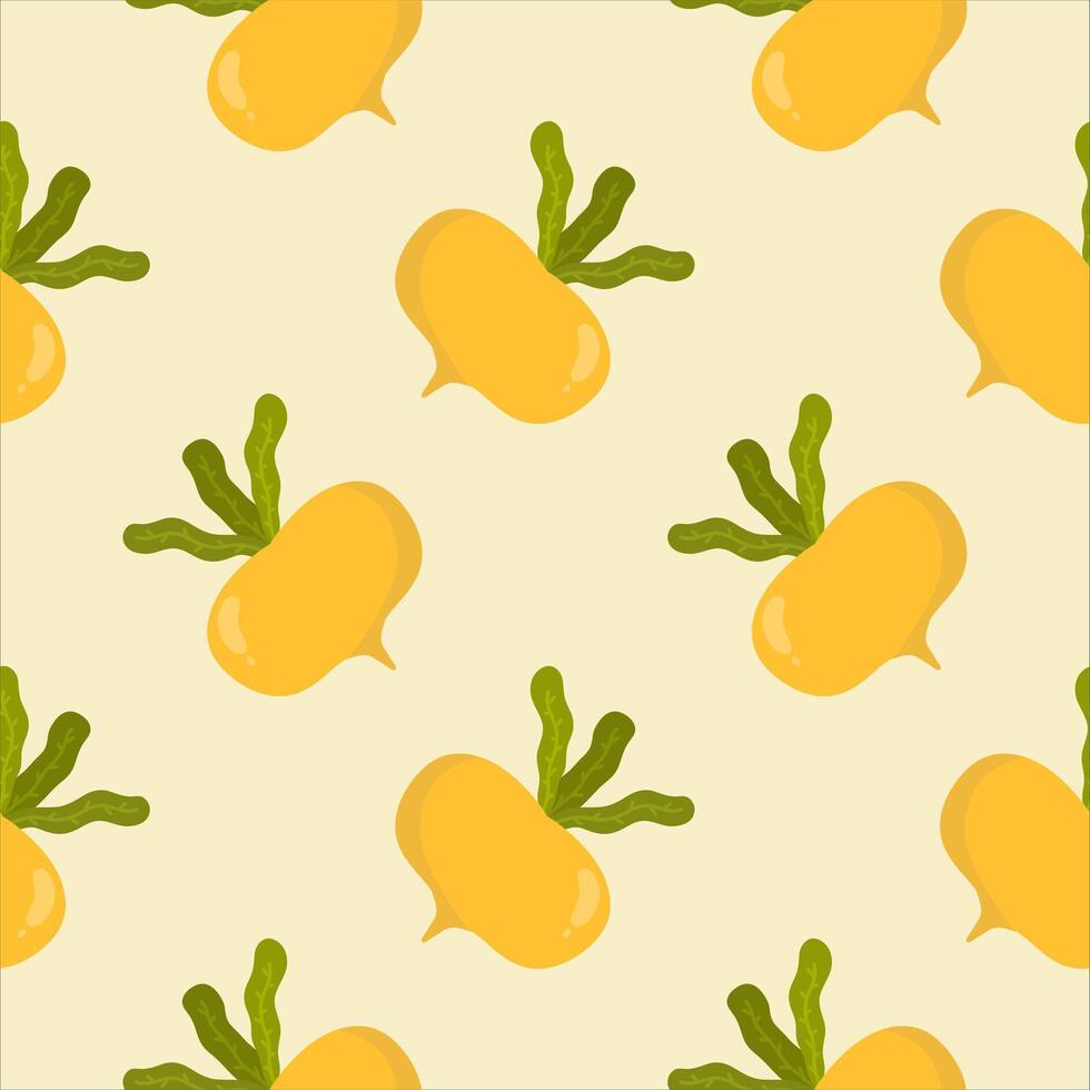 radish autumn garden ornament. Bright veggies on the color background vector