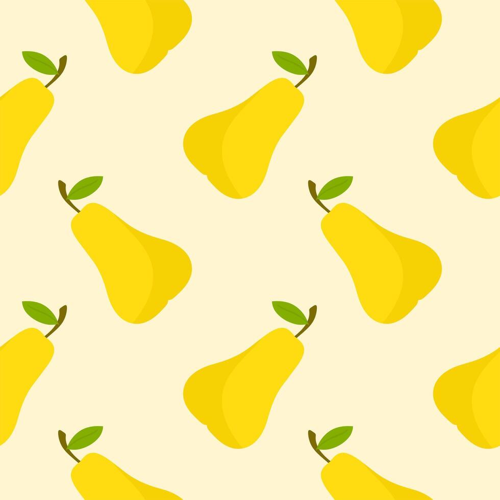 Pear seamless pattern. Fruit illustration for fabric print, web banner, stickers, product design. vector