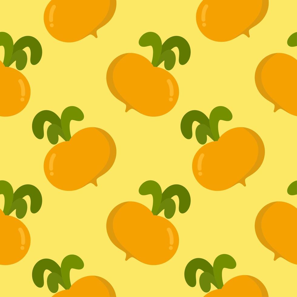 radish and turnip Seamless pattern of vegetables vector