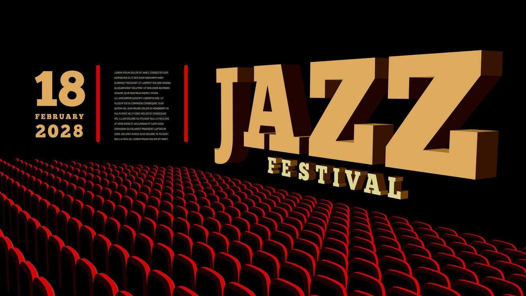 jazz festival on black vector