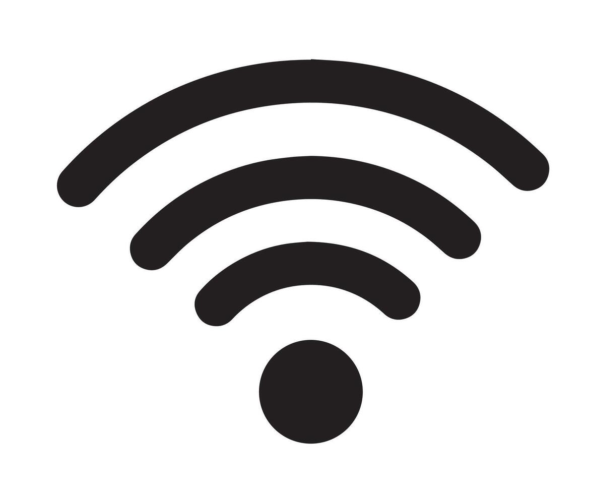 A wifi symbol on a white background vector