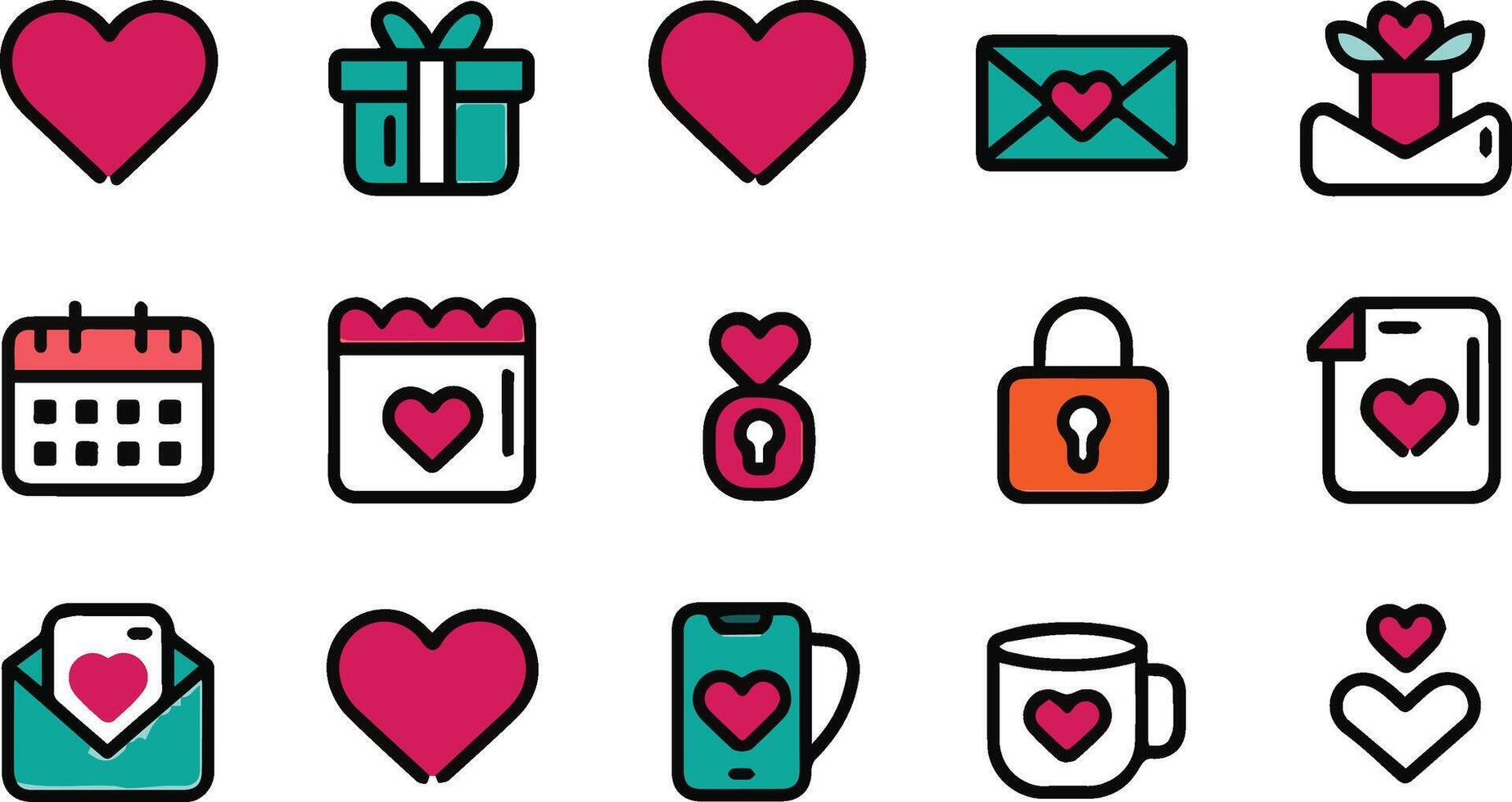 Love Line Icon Pattern Design vector