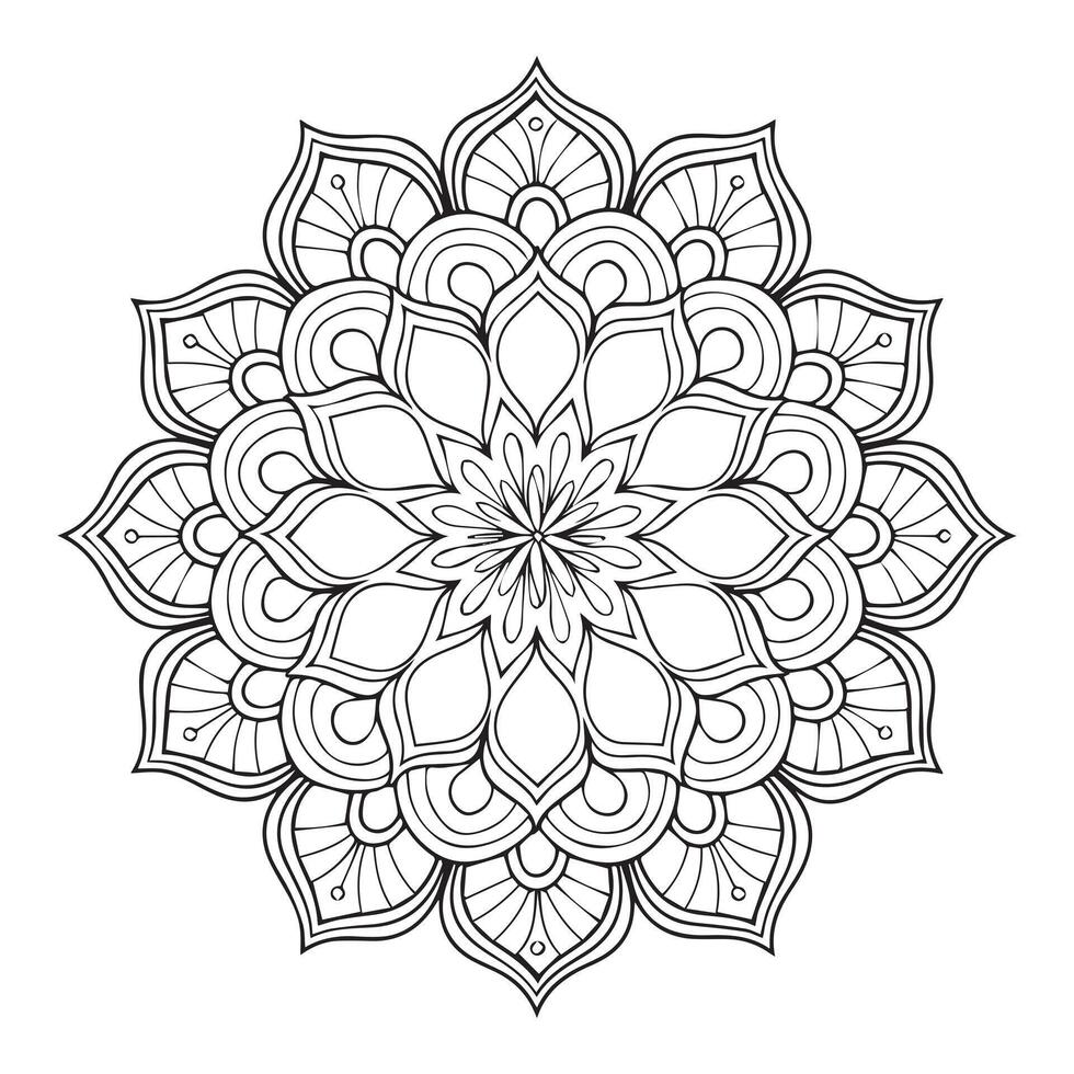 a mandala with a design vector