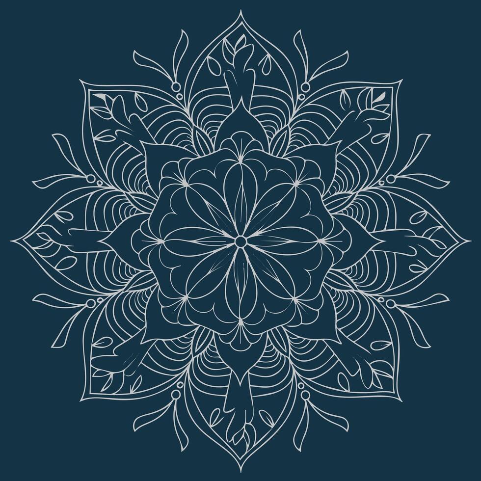 a black design with a pattern of a flower. vector