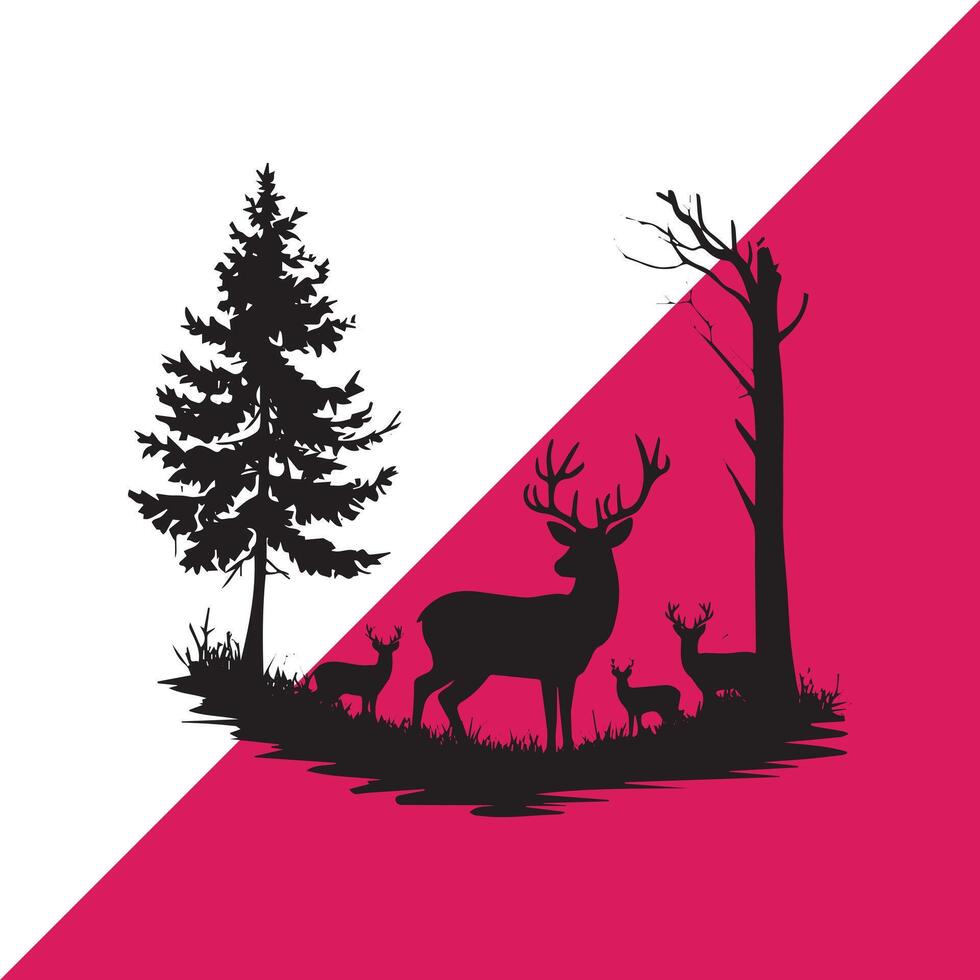 a black deer vector