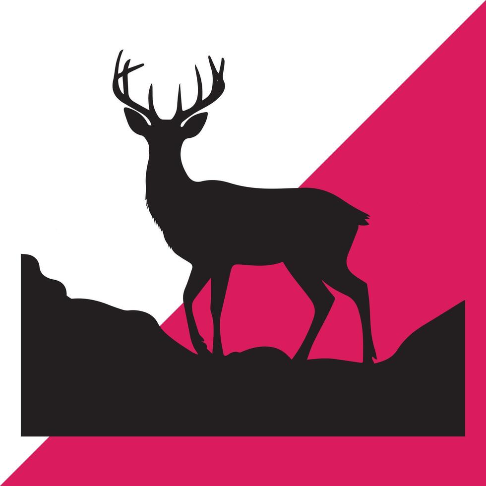 a deer in nature vector
