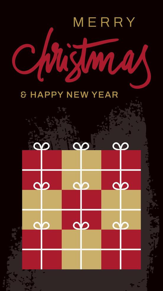 Christmas boxes design doodle elements. Happy holidays with gift boxes. Seasons greetings. illustration set. Happy Holidays Greeting card in abstract modern geometric flat style. vector