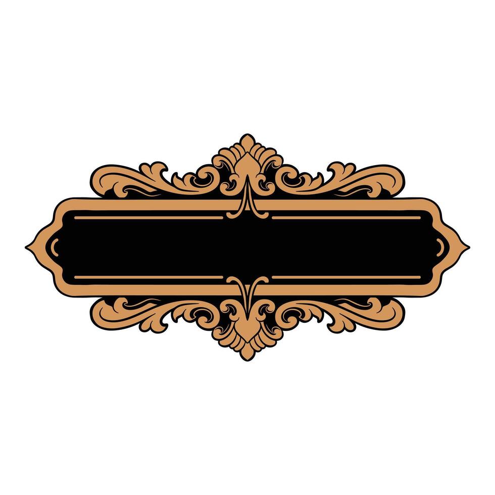 frame with style art engraved luxury vector