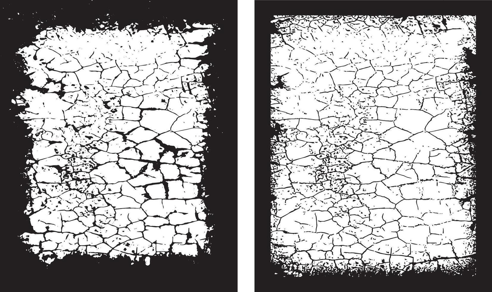 Grunge Border Frames Distressed and Jagged Rectangular Frames for Artistic and Edgy Visual Projects vector