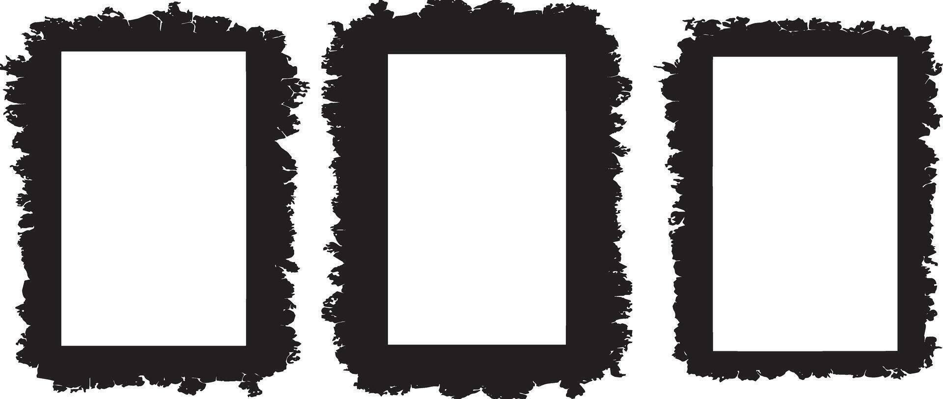 Intricately Distressed Grunge Frame Design Featuring Cracked and frame Borders A Comprehensive Collection of Edgy, Textured Frames Perfect for Artistic and Graphic Design Projects, vector