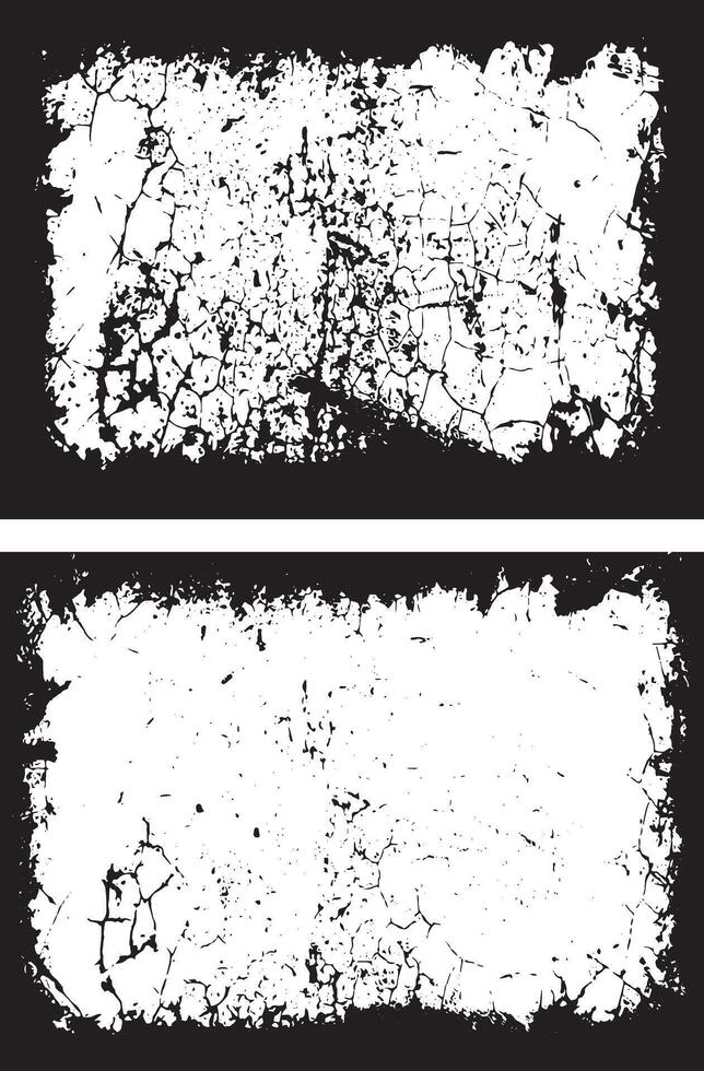 Vintage Grunge Border Frames Collection, Distressed and Jagged Rectangular Frames for Edgy and Dynamic Visual Projects set, vector