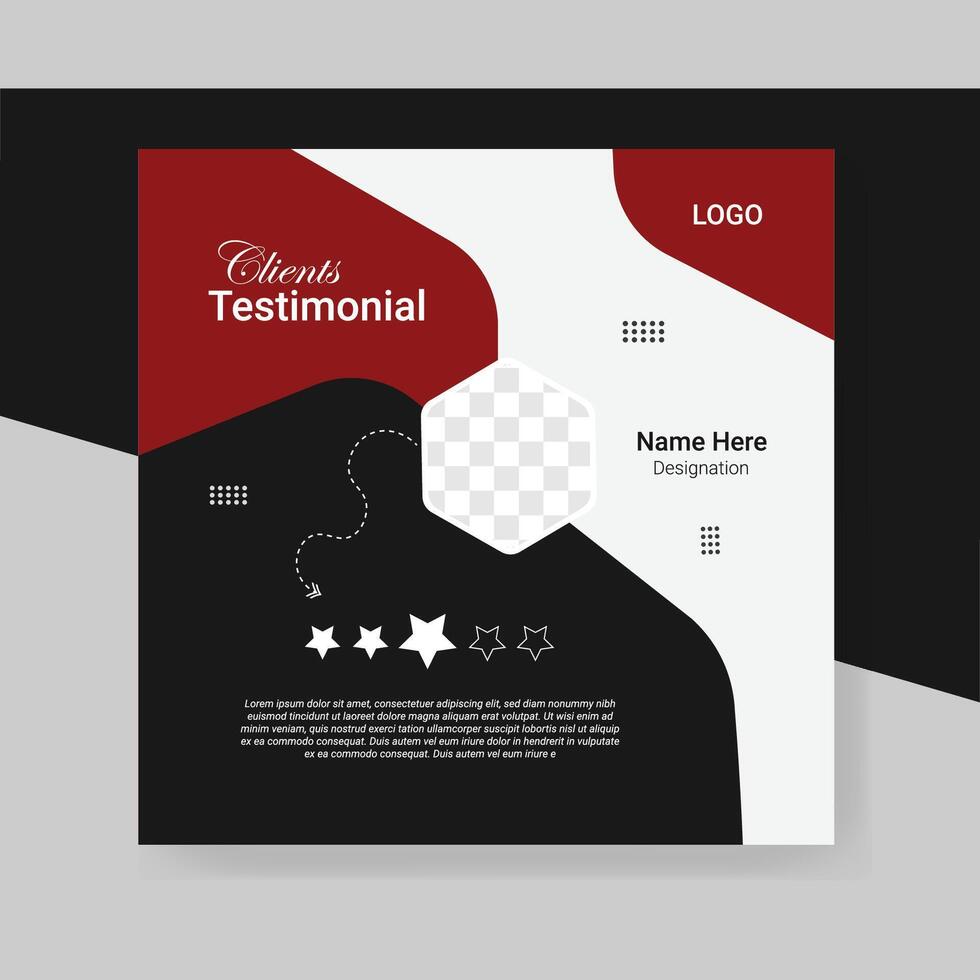 Customer review or client testimonial design template vector
