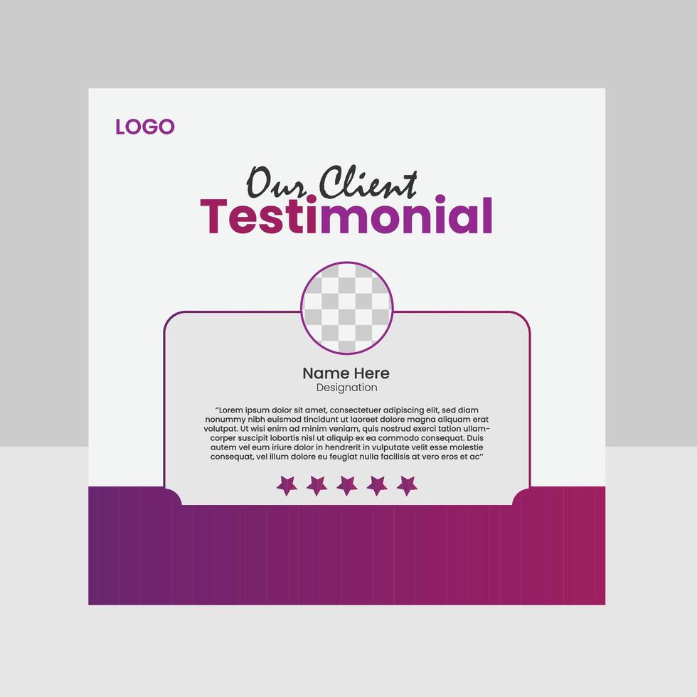 Creative client testimonial design vector