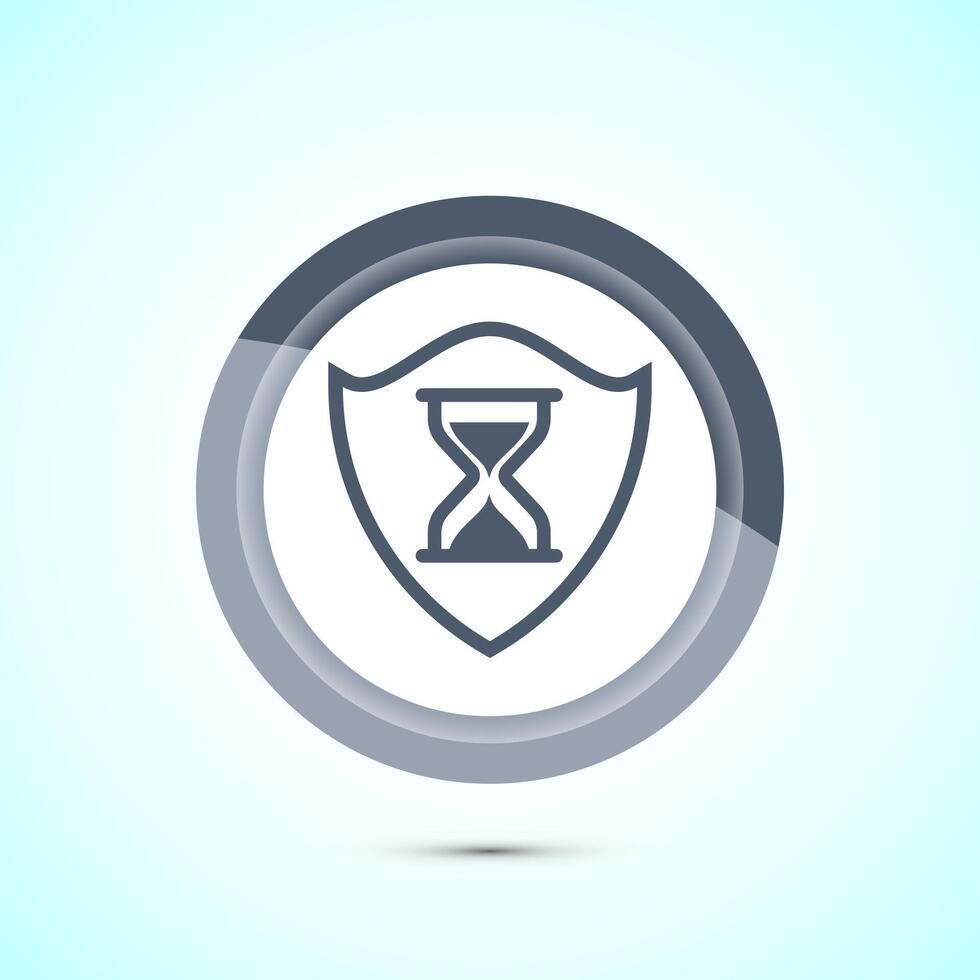 Long lasting icon design illustration. Durability icon design. Represents durability. Gray Color Button Design vector