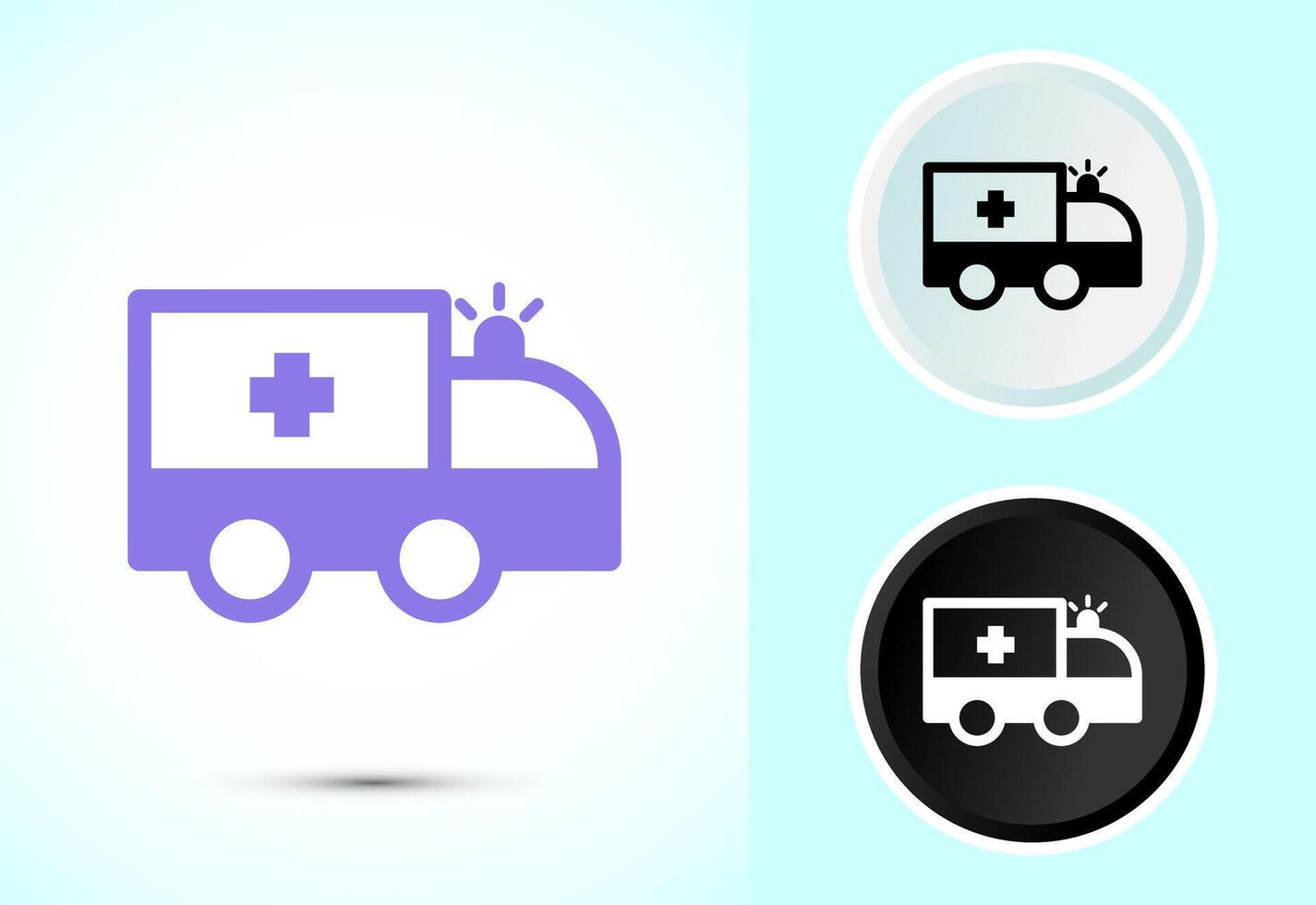 Ambulance icon design illustration. medicine van symbol vector