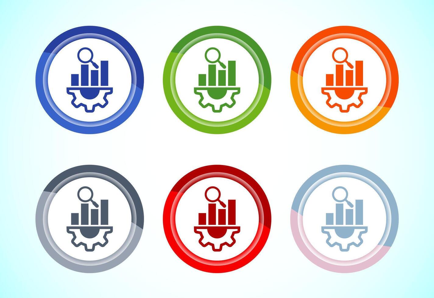 Data analytics icon design. Market research, analytic icon, Button Design Saet vector