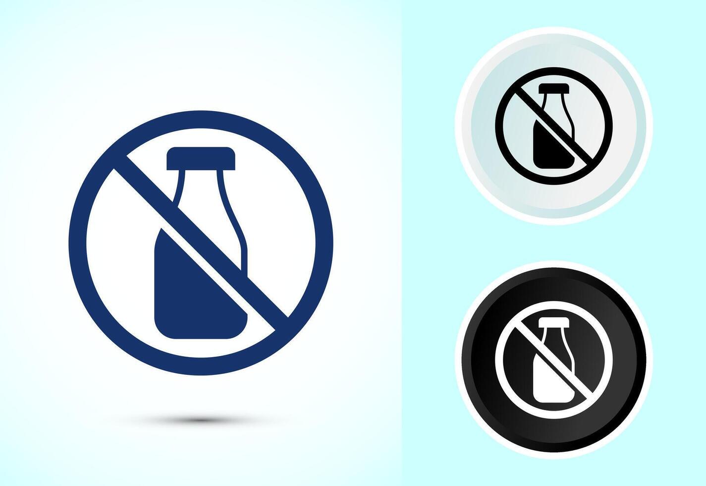 Lactose Free Icon Design Illustration, Healthy Food Concept vector