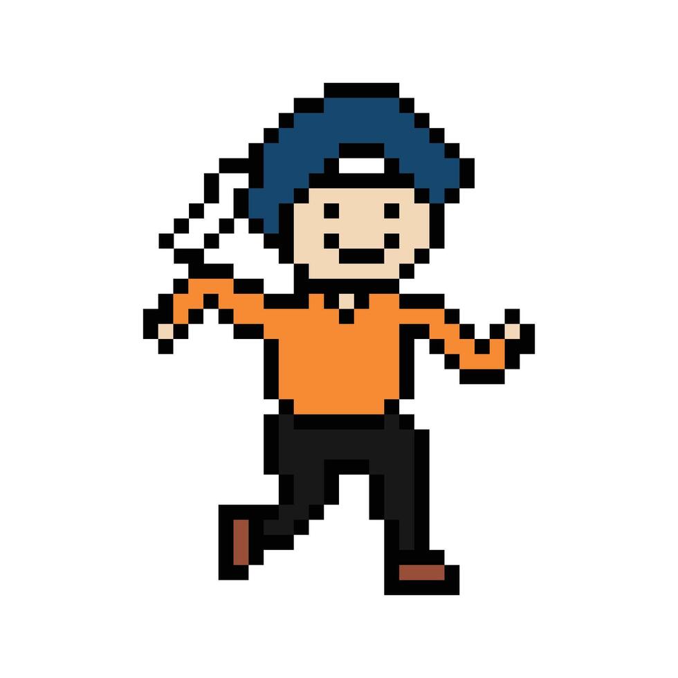 Cartoon concept run exercise marathon race jog lifestyle man boy male art. vector