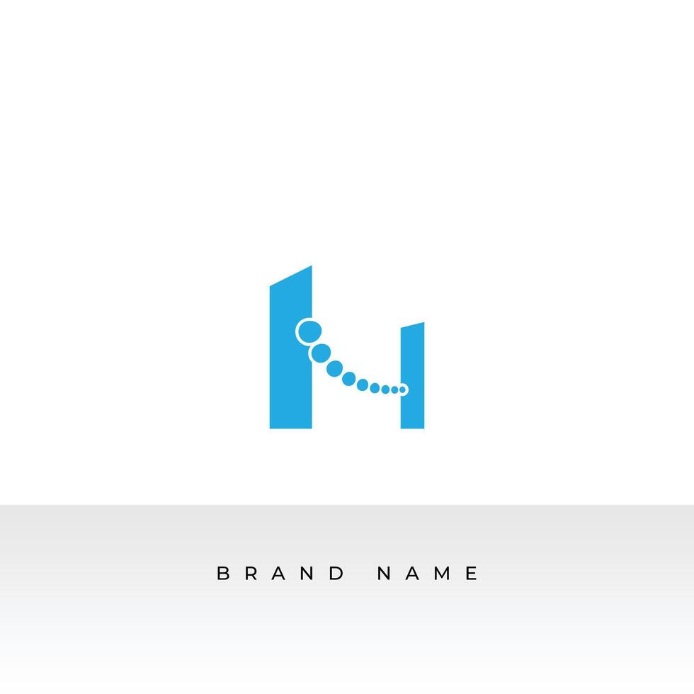 H Logo with Initial Letter H Style isolated on Dual Background. Usable for Real Estate, Construction, Architecture and Building Logos. Flat Logo Design Template vector