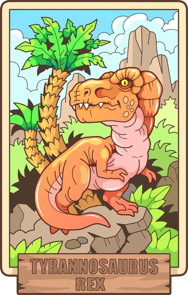 predatory dinosaur tyrannosaurus vector