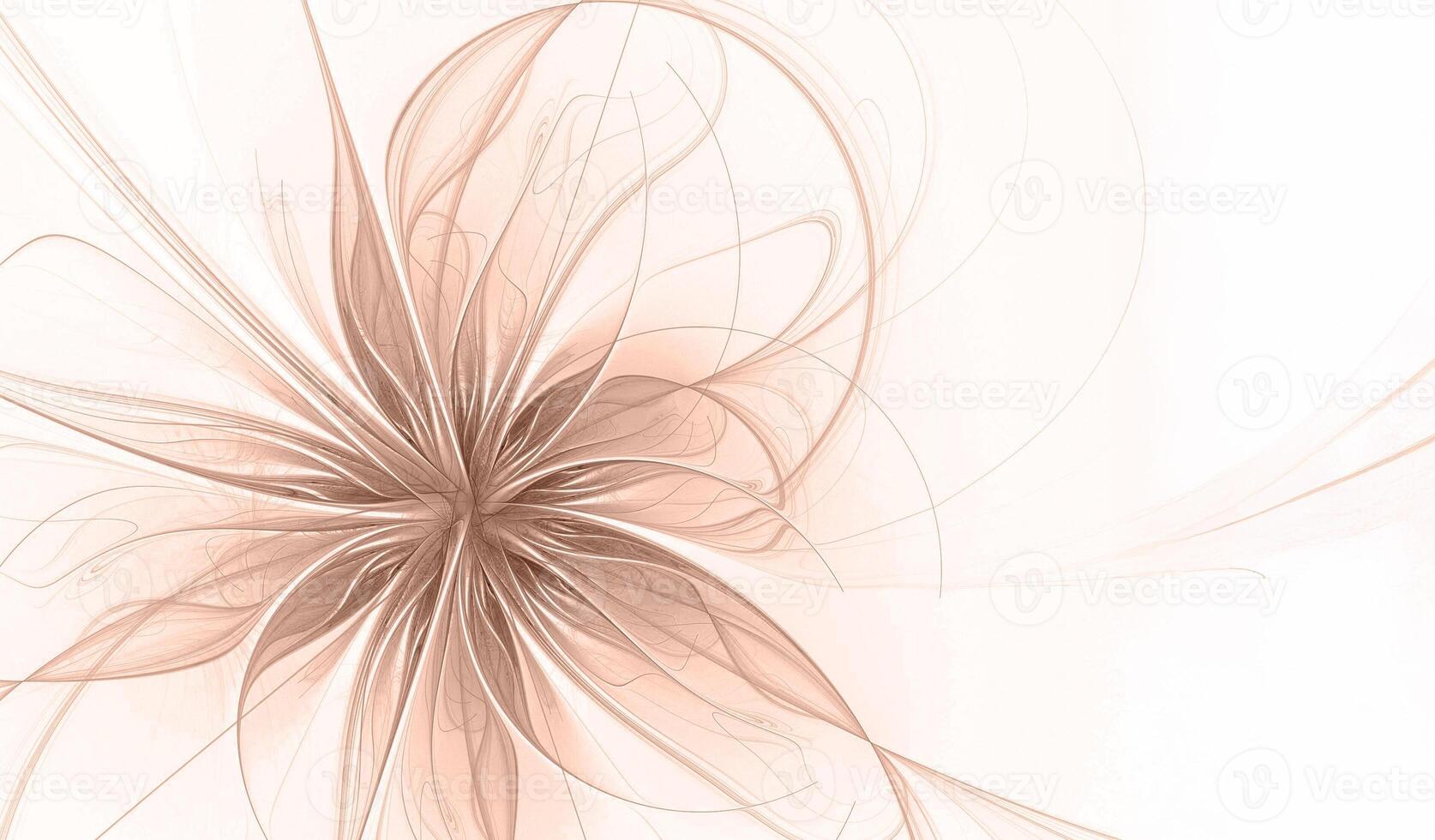 Delicate Abstract Fractal Design in Mocha Mousse Tones photo