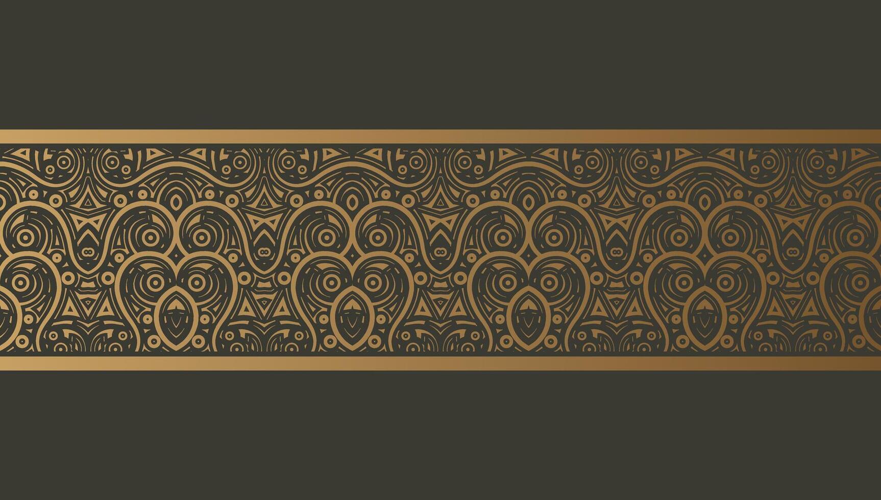 Elegant golden ornamental border template vector