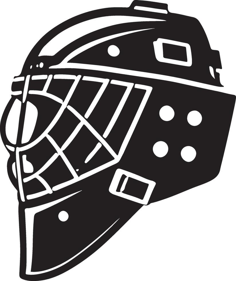 Side view goalie mask vector