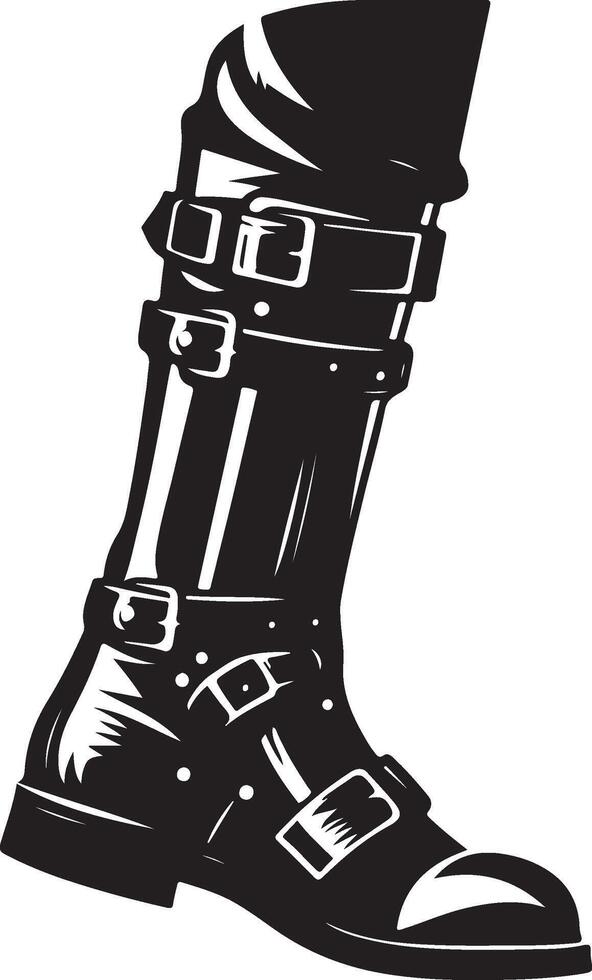 Lightweight boot silhouette. vector