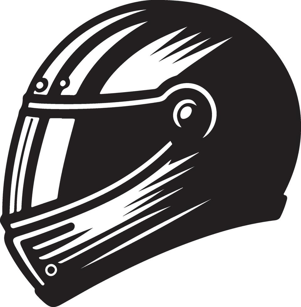Black helmet icon. vector