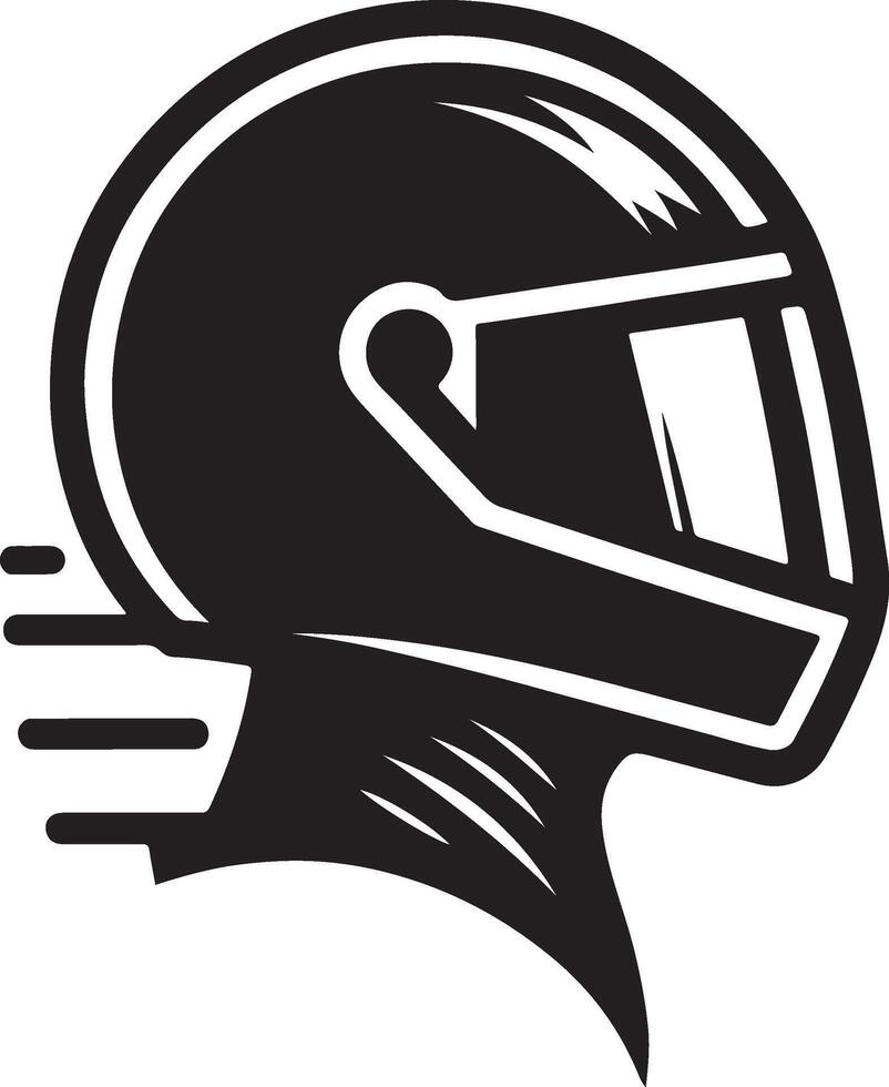 Helmet icon silhouette. vector
