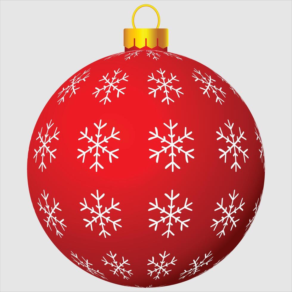 Festive Red Christmas Ornament Set for Holiday Design vector