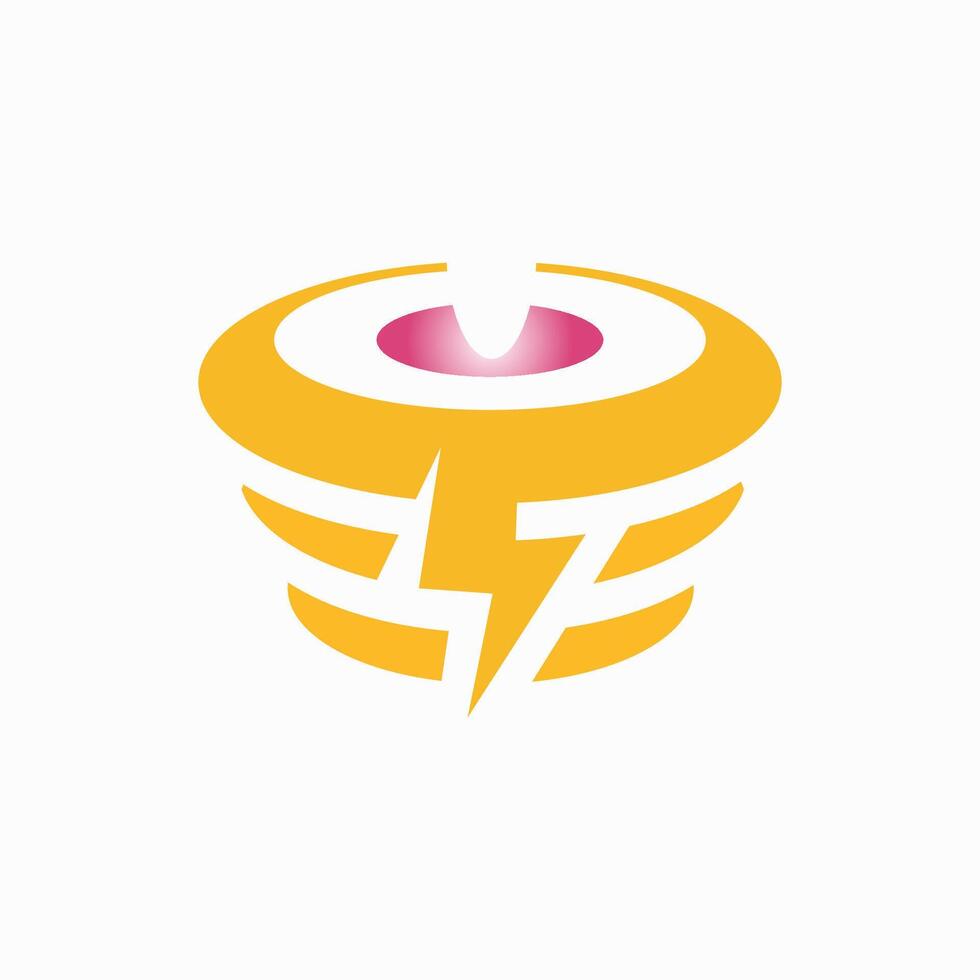 Energy logo concept with unique power icon vector