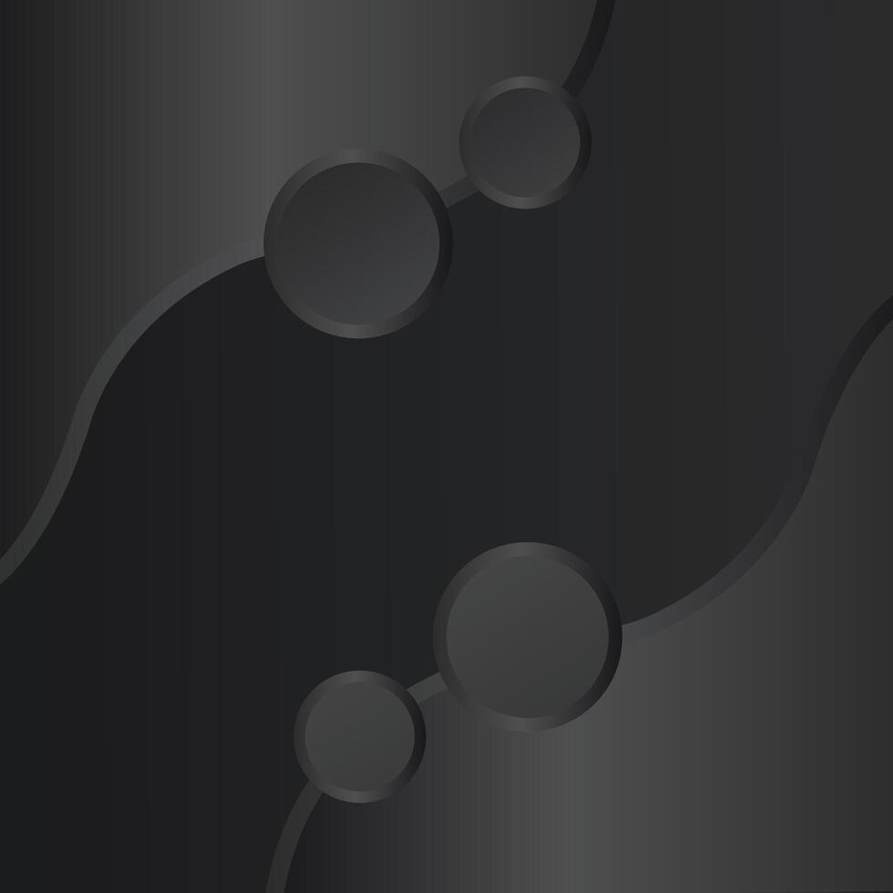 Black Abstract Gradient Geometic Background with circle gradient shape modern futuristic background vector