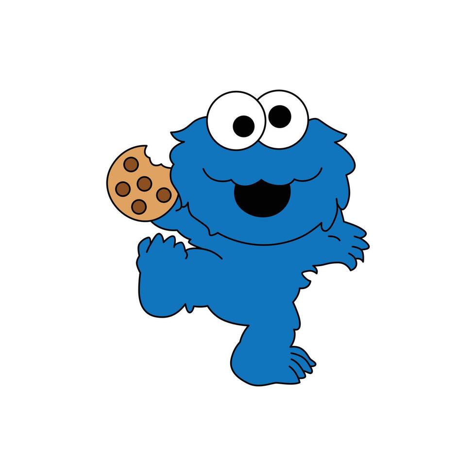 Mr Cookie Blue vector