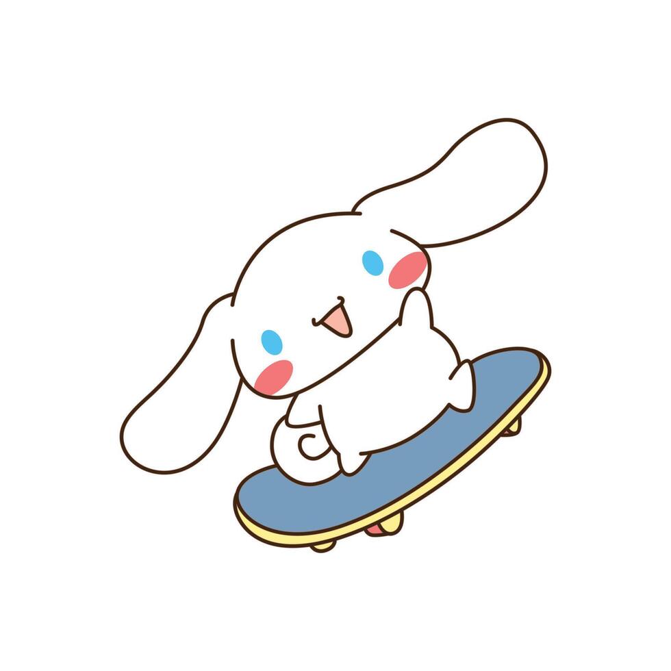 Cinnamon Roll With Skate vector