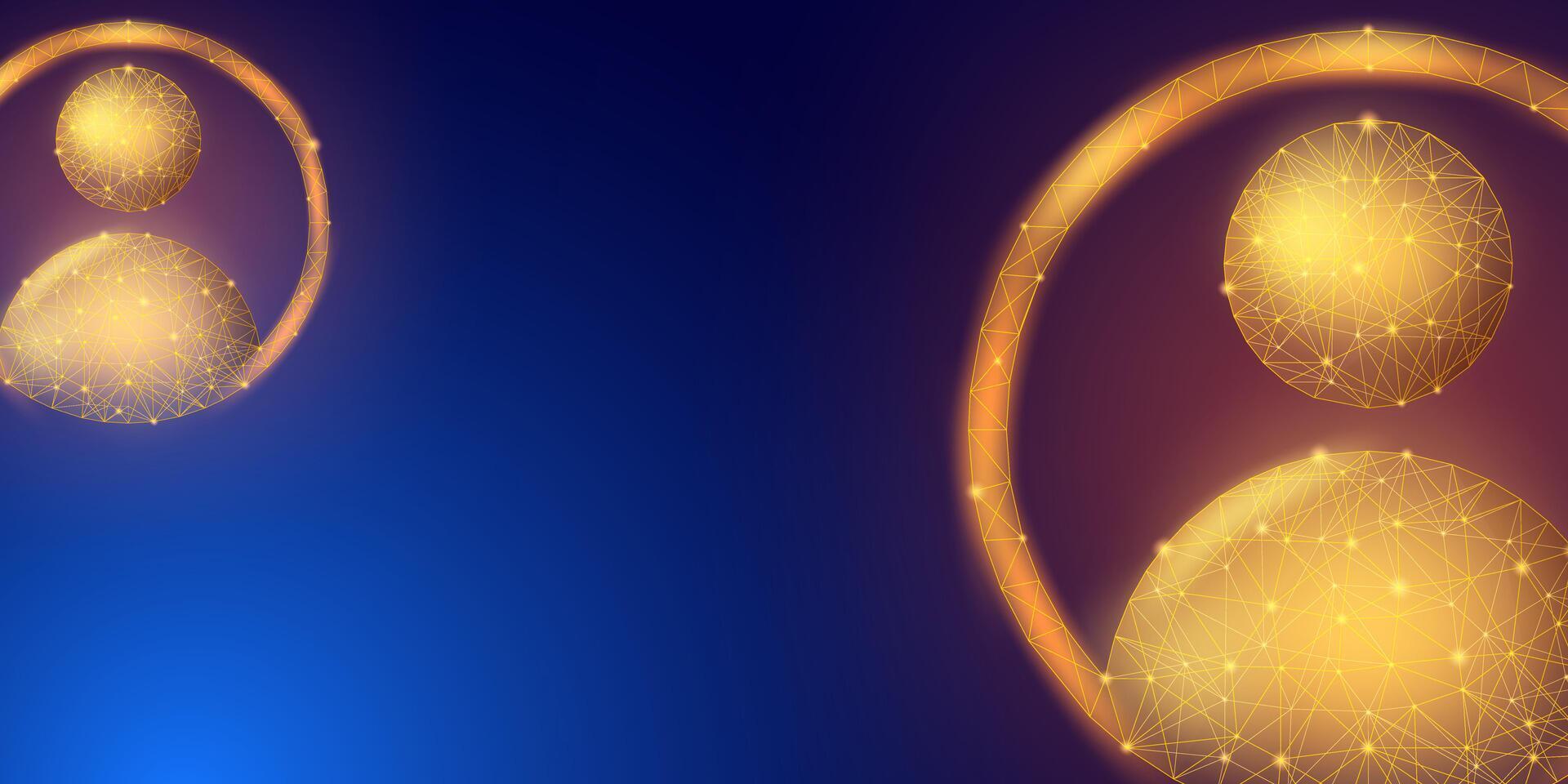 User avatar background with low poly style is suitable for presentation backgrounds, homepages, landing pages, web, business connections, user icons, and customer data. vector