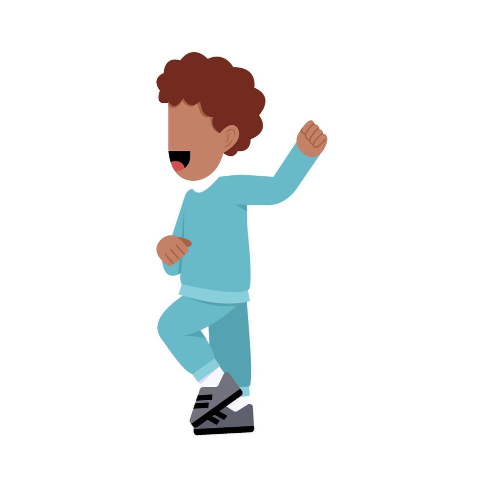 Curly boy faceless vector