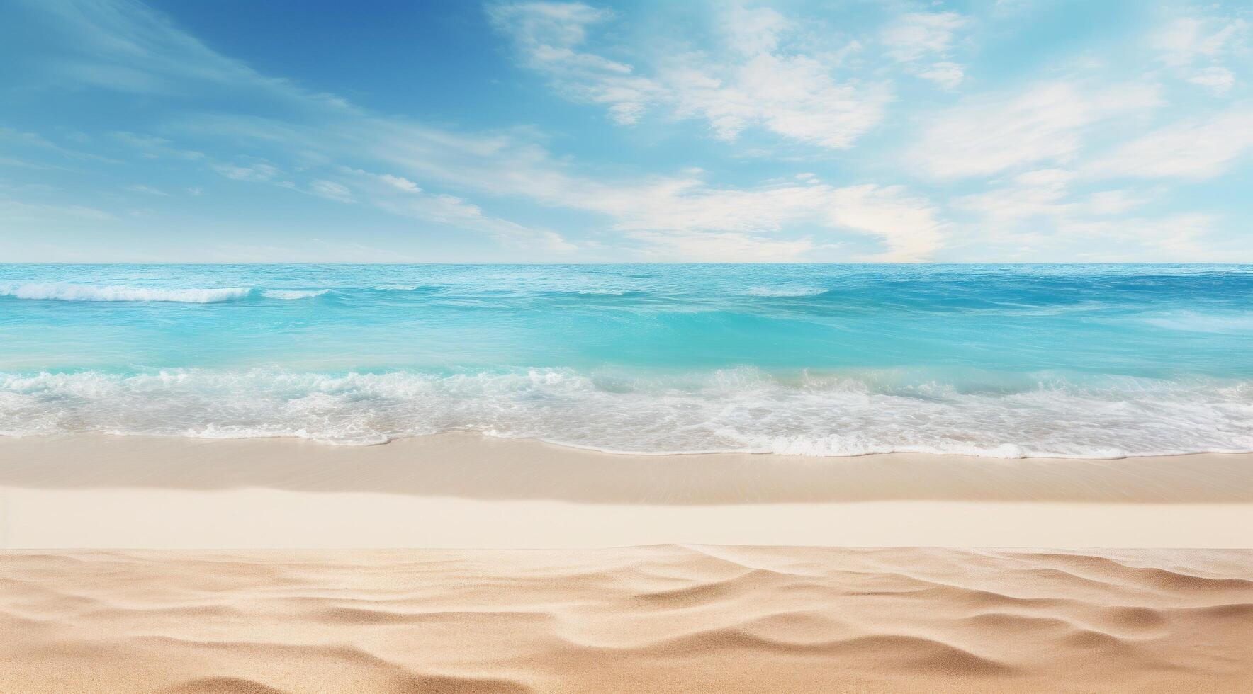 Serene tropical beach landscape photo